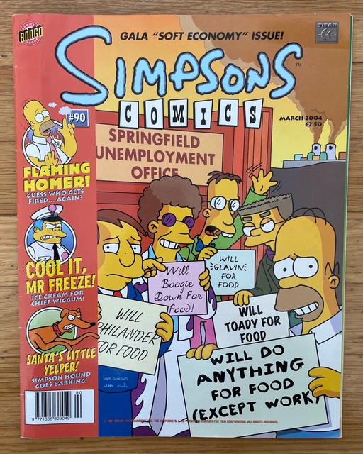 UK SIMPSONS COMIC Book Lot w/ Posters Bongo Comics Issues 90 91 95 Best ...