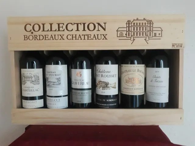 Collection Bordeaux Château 6 Flaschen in edler Holz-Geschenkkiste