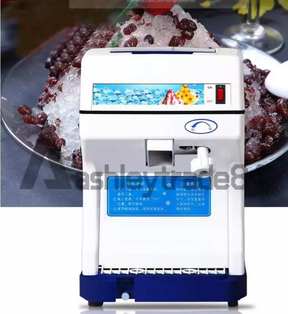 Commercial Electric Ice Crusher Ice Shaver Snow Cone Machine Ice Maker 220V