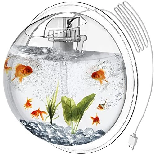 Wall Mounted Aquarium Tank: 1-Gallon Betta Fish Bowl Hanging Aquariums Clear