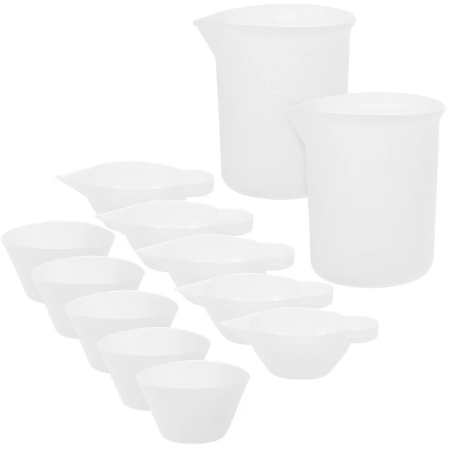 1 ensemble de gobelets à mélanger en résine époxy, bols à mesurer artisanaux