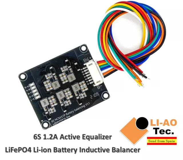 6S 1.2A Li-ion Lifepo4 Lithium Battery Active Equalizer Balancer Inductive BMS