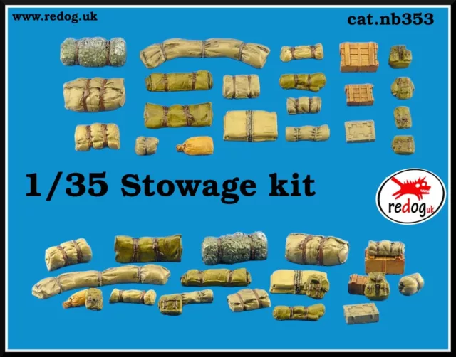 Redog 1/35 Military Scale Models Stowage / Diorama Accessories Kit 3