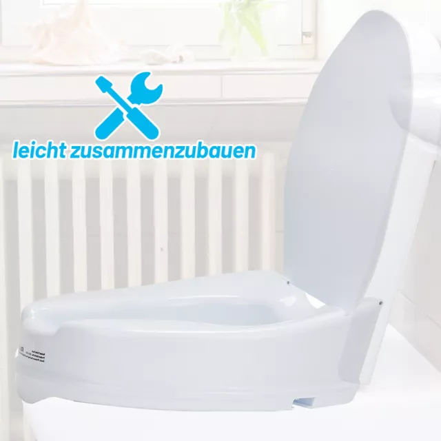 Toilettensitzerhöhung Senioren 10 cm hoch Toilettenhilfen mit Deckel