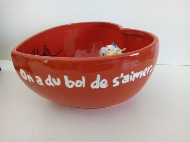 Bol Dookie "On A Du Bol De S'aimer" En Céramique Rouge - Cadeau Love Trop Mignon !