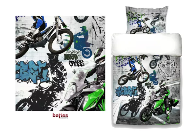 Ropa de cama giratoria beties ""Motocross Graffiti"" juvenil aprox. 155x220 cm 2