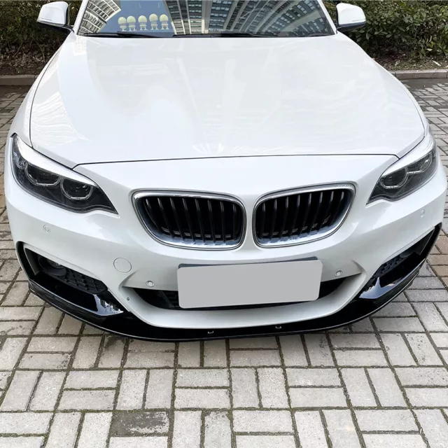 Spoiler Lèvre Lame Noir Jupe Pare-Choc Avant Pour BMW 2er F22 F23 M-Sport 13-20