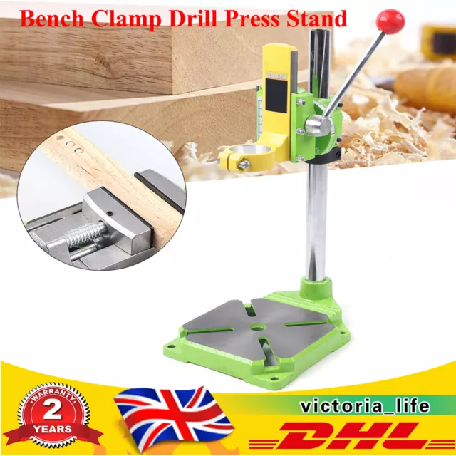 Bench Clamp Drill Press Stand Electric Drill Holder 90° Workbench Repair Tool