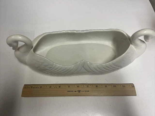 Fitz and Floyd Vtg 2 Sided Ceramic goose duck cracker plate serving dish Rare