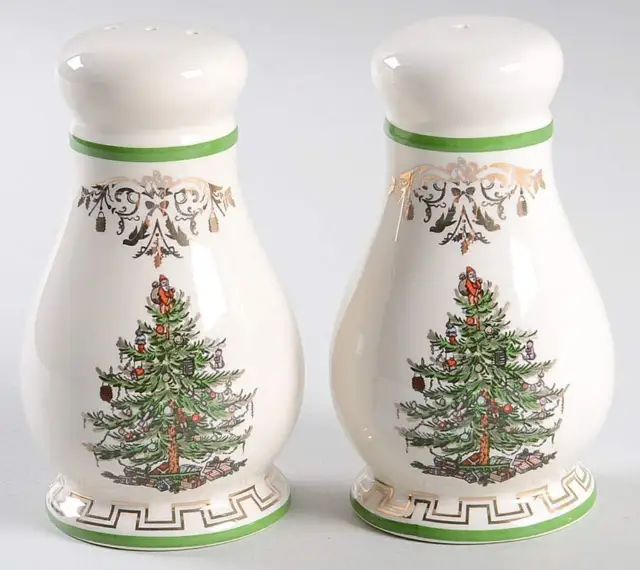 Spode Christmas Tree Gold Collection Salt  Pepper Shaker, 4 Inch 2