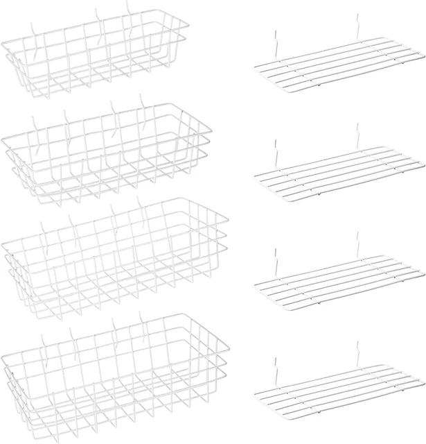 8 PIECES PEGBOARD Baskets Pegboard Bins Peg Board Racks Wire Peg Board