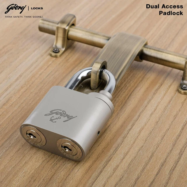 Lucchetto Godrej a doppio accesso con 2 chiavi master e 2 chiavi utente...