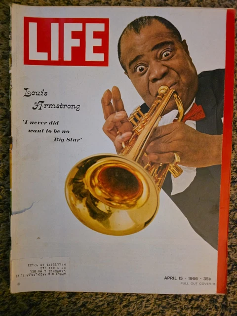 LIFE MAGAZINE APRIL 15 1966 Louis Armstrong $8.00 - PicClick