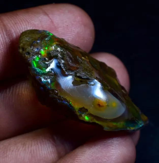 Beautiful Natural Ethiopian Opal Raw, Multi Fire Big Opal Rough 65.30 Ct OOP-193