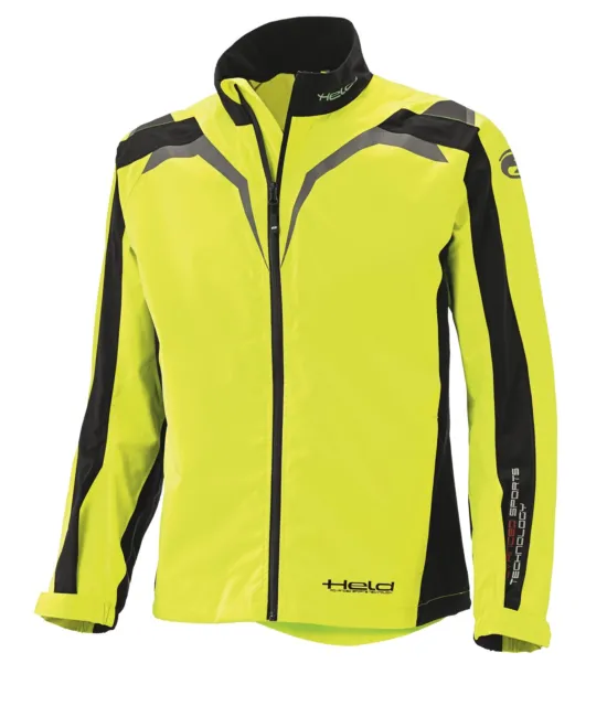 Moto Imperméable Held Imperméable Top Taille:XL Noir/ Jaune Néon Athlétique