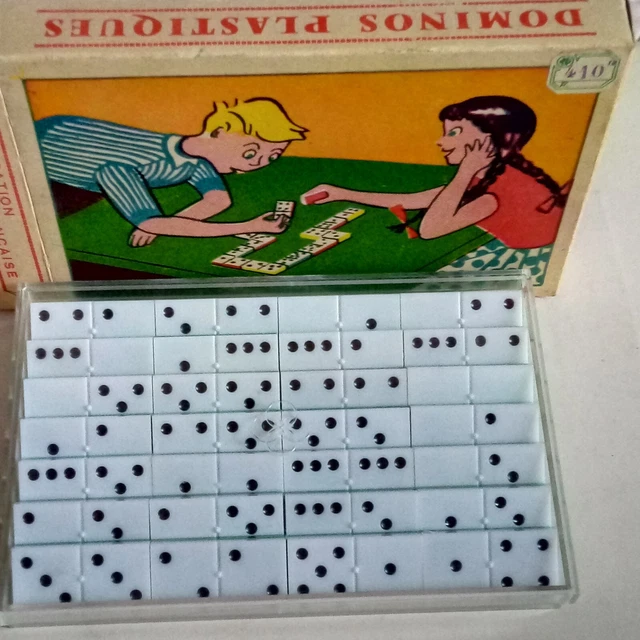 Jeu De Dominos Ancien En ébène – Jouet De Société – XIXème Siècle