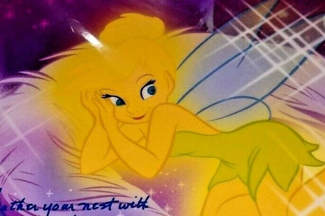 Disney Signed Tinker Bell Lithograph Margaret Kerry Feather your nest...