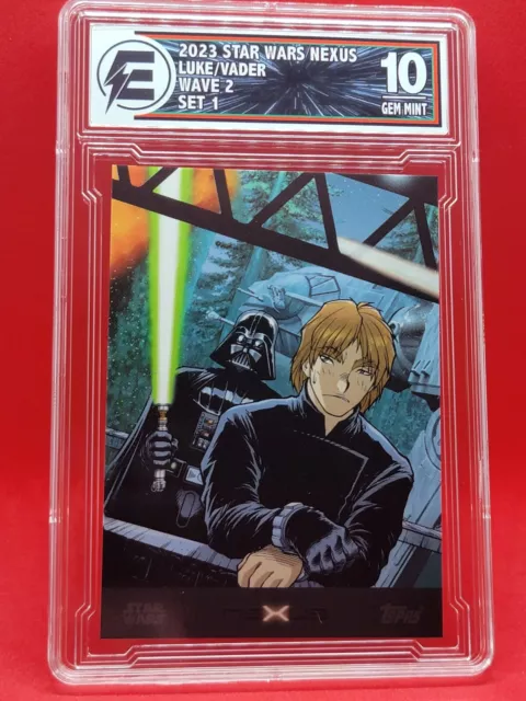 2023 TOPPS STAR WARS NEXUS WAVE 2 SET 1 Luke Skywalker / Darth Vader EGC 10 4~T