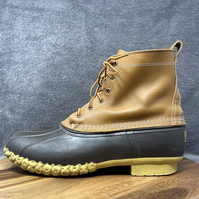 LL BEAN BEAN BOOTS 6 Inch Duck Shoes Gumshoes 780591 Brown Mens USA