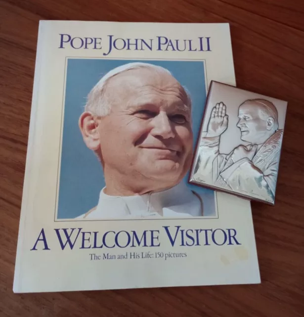 Pope John Paul II book and silver religious icon/picture by SAGNI - MC Ag 2g 100