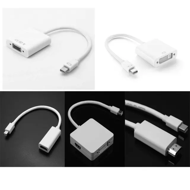 Thunderbolt Mini DisplayPort DP to HDMI VGA DVI Adapter MacBook Pro Air Mac