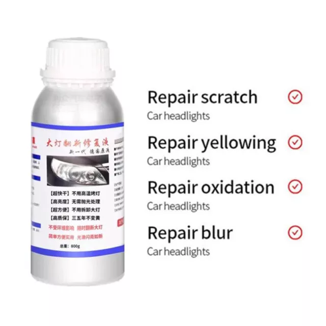 800ml Car Headlight Repair Liquid Scratch Repair Agent Repair Equipment Clean