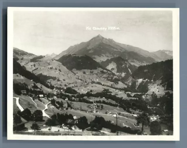 Suisse, Vallée des Ormonts et Pont des Planchés  Vintage silver print. Switzerla