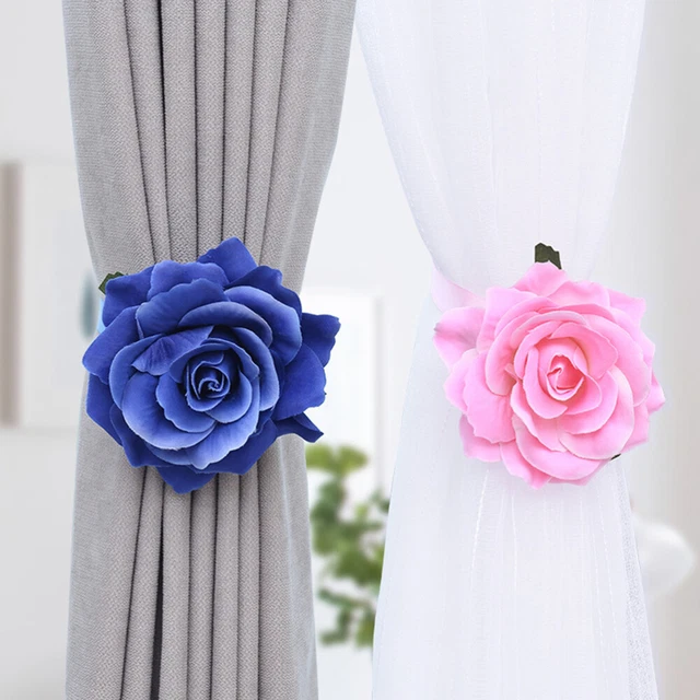 2 Pcs Tying Drape Clips Binding Rope Magnetic Curtain Buckle No Punching 3