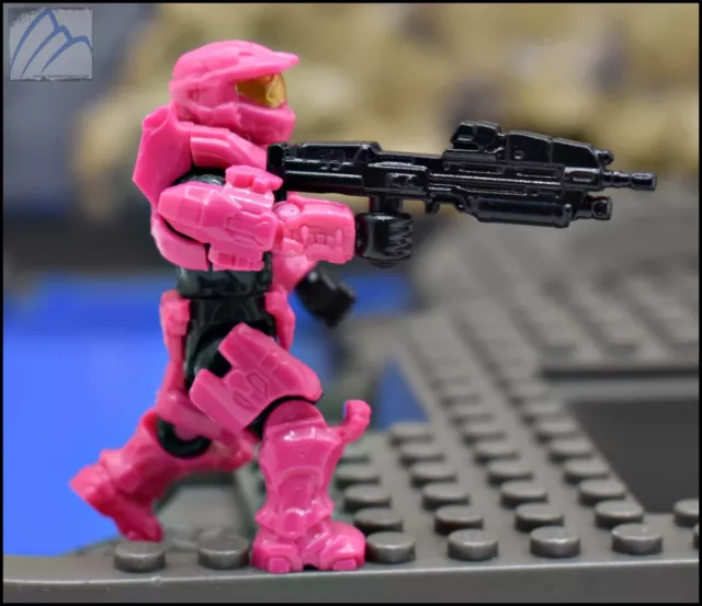 Halo Construx Mega Bloks Pink Unsc Spartan Mark Vi Gen1 Mini Figure 3