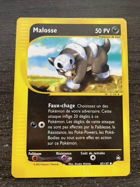Malosse Commune - Pokemon 87/147 Aquapolis Neuf Fr