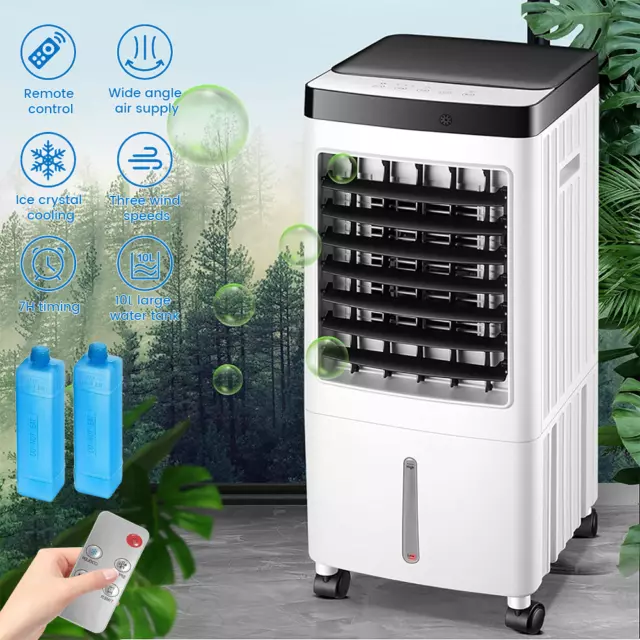 10L Cooler Air Conditioning Unit Fan Evaporative Humidifier With Remote Portable