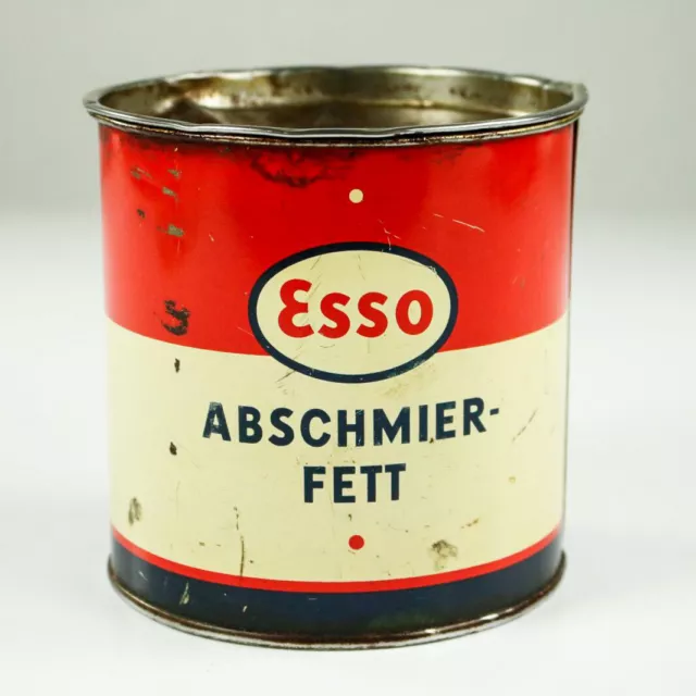 Esso Öl Dose Abschmierfett Blech Tankstelle Oldtimer Petromobilia Vintage 50er