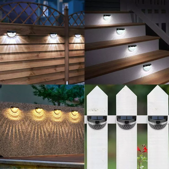10000K Super Bright Solar Powered Door Fence Wall Lights LED Outdoor Garden Lamp 2