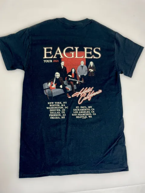 The Eagles Hotel California 2021 Concert Tour T-Shirt Unisex Small New Gildan