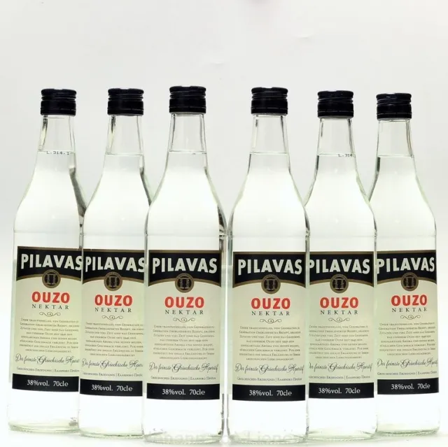 6 Flaschen Pilavas Ouzo Nektar 0,7 L 38%vol