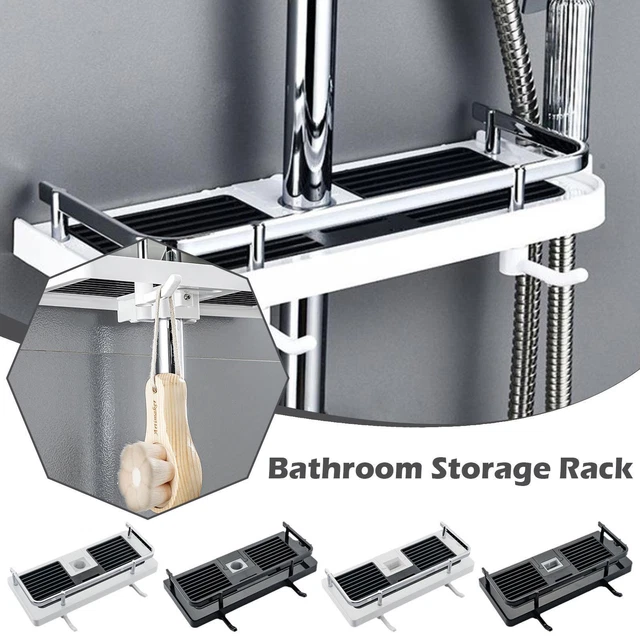BATHROOM SHELF SHOWER Pole Caddy Rack Storage Organiser Tray Holder