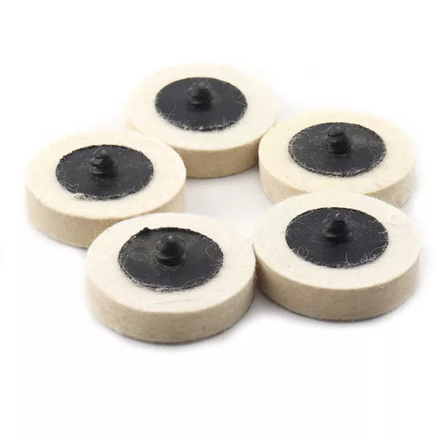 1"2"3" Roloc Wool Felt Polishing Wheel Discs Quick Change Buffing Grinding Pads