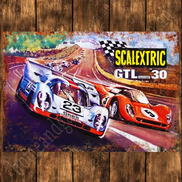 Aluminium Sign - 200Mm X 285Mm - Scalextric Gt Lemans 30