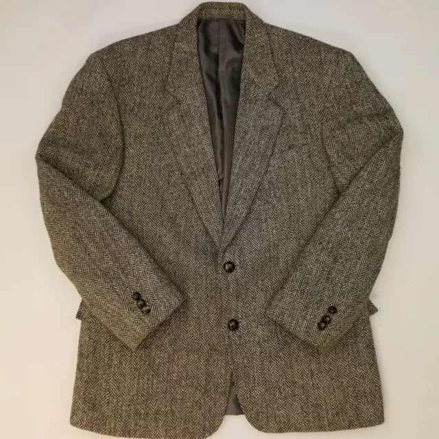 Harris Tweed Blazer Jacket UK 40 EU 50 Regular - Medium Herringbone Pure Wool