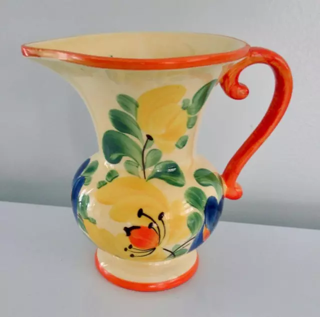 Ditmar Urbach Hand Painted Art Deco Czech 5.5" Pitcher ca. 1930