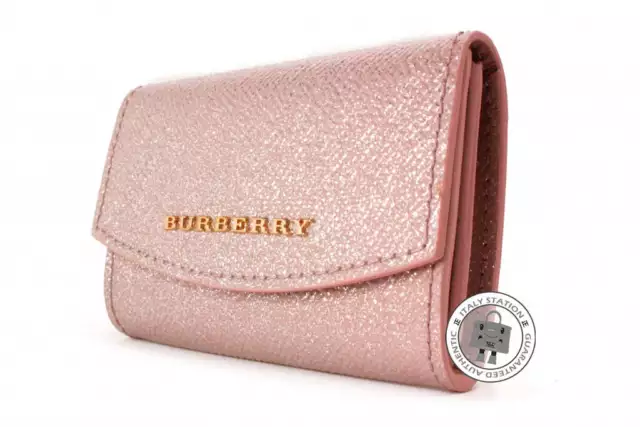 NEW Burberry 3996513 Chesham Horseferry And Leather Card Case Pale Orchid Leathe 2