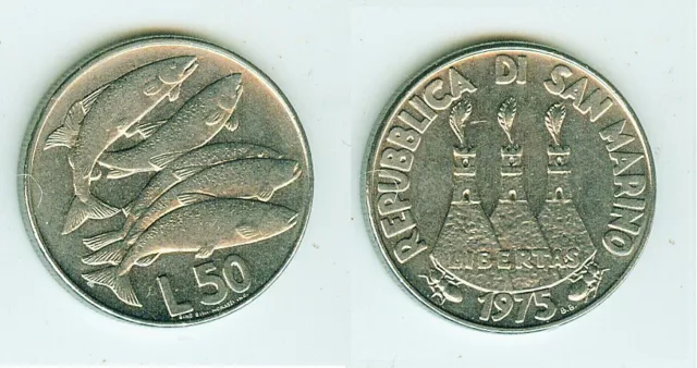 50 Lire 1975     San Marino