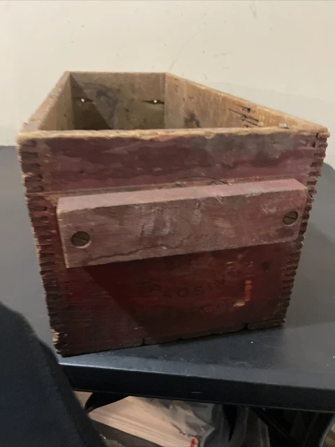 Antique ATLAS POWDER Co. Explosive Box Advertising Empty Wooden Crate 7