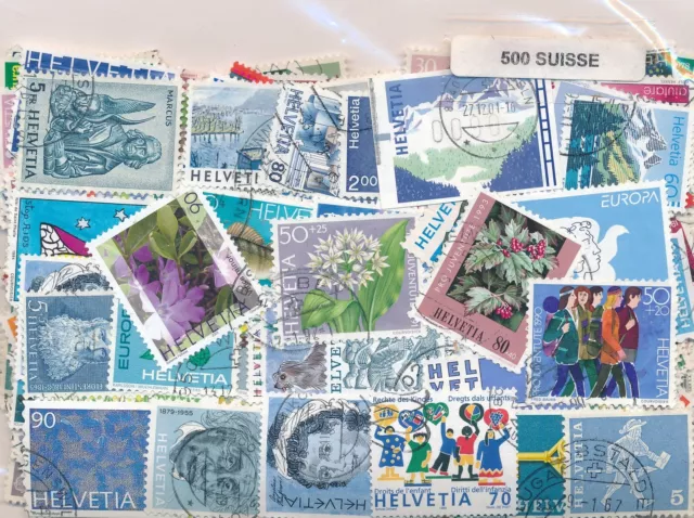 Schweiz Pack 500 Briefmarken Verschiedene