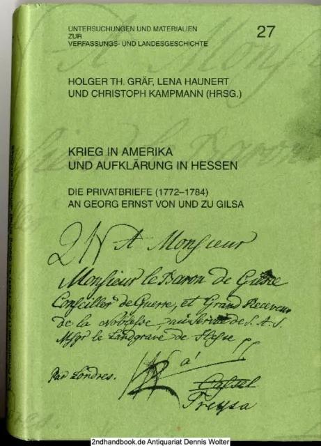 Krieg in Amerika und Aufklärung in Hessen v. Holger Gräf 9783921254820