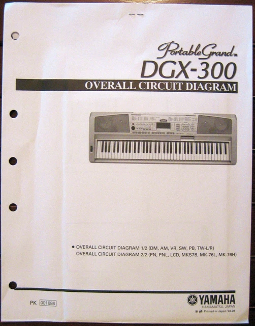 ORIGINAL YAMAHA OVERALL Circuit Diagram Schematics for DGX-500 Portable