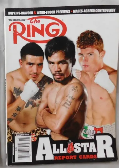 Manny Pacquiao Canelo Alvarez Brandon Rios - Nov 2011  RING Boxing Magazine  Ex