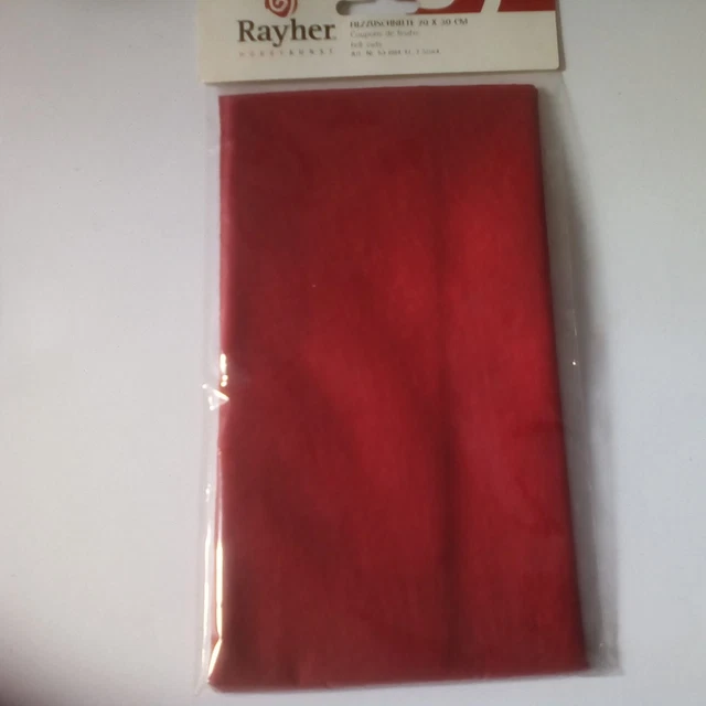 Filzzuschnitte 20 x 30 ,hochrot, 2 Stück, Rayher 5300418