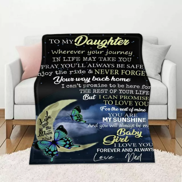 Plush Letter Blanket To My Daughter Son Wife Girlfriend Grandmama Husband Gifts
