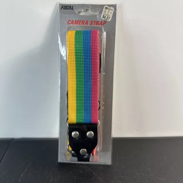 Vintage Focal Rainbow 🌈 Camera Strap. Adjustable To 48 Inches